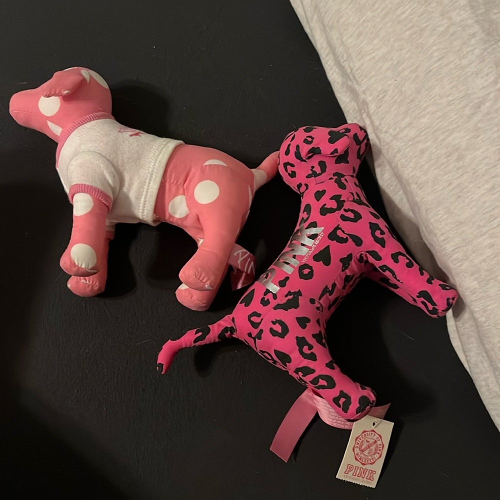 PINK plush dogs!